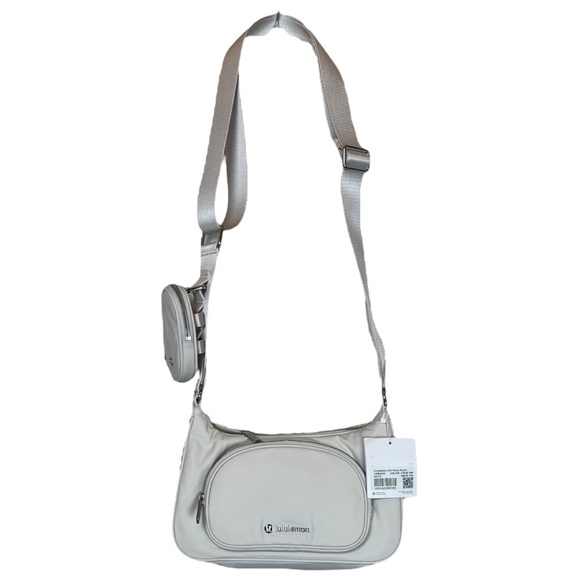 HP⭐️ NWT lululemon Crossbody with Nano Pouch Purse Bag Clutch in White Opal - Picture 3 of 11